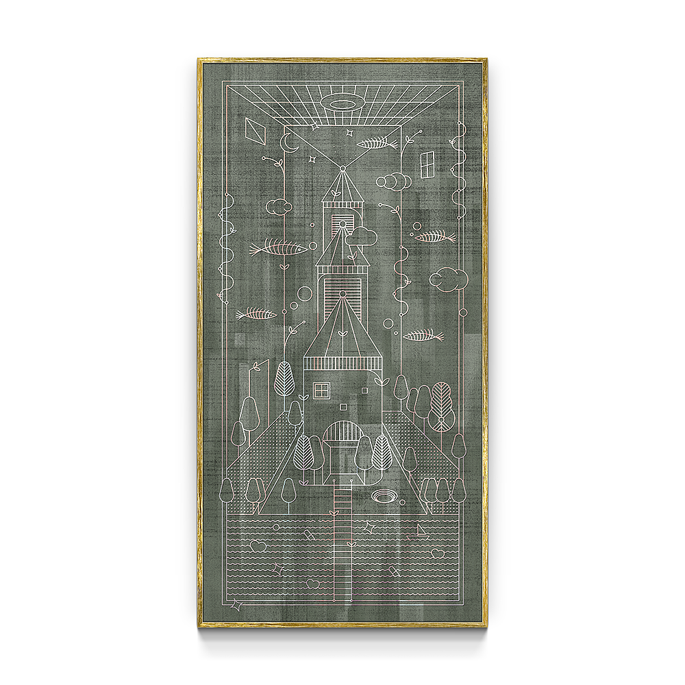 玄关立体浮雕肌理画