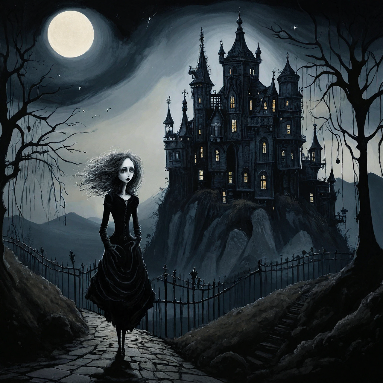 哥特短片（图ZMzU3OTYwNDI4） - AI作品 - 站酷设计师小威Design原创素材 - 站酷ZCOOL