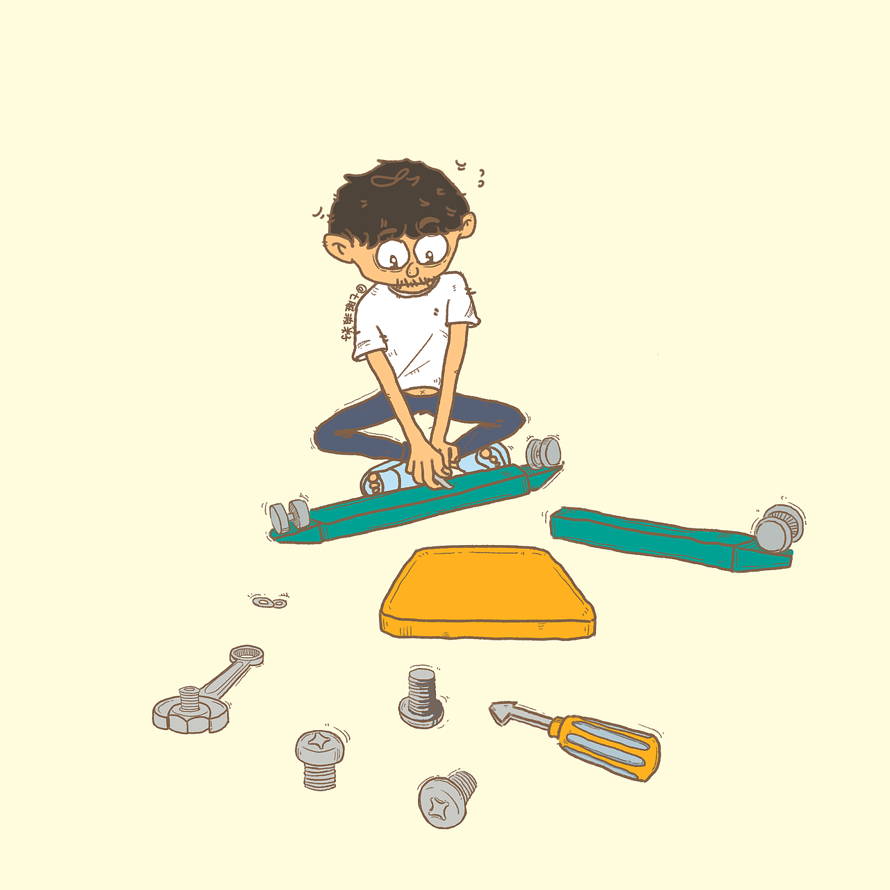 沉迷拼装的理工男（图ZMzIzMDA5NTI0） - 儿童插画 - 站酷设计师七脏波籽原创素材 - 站酷ZCOOL