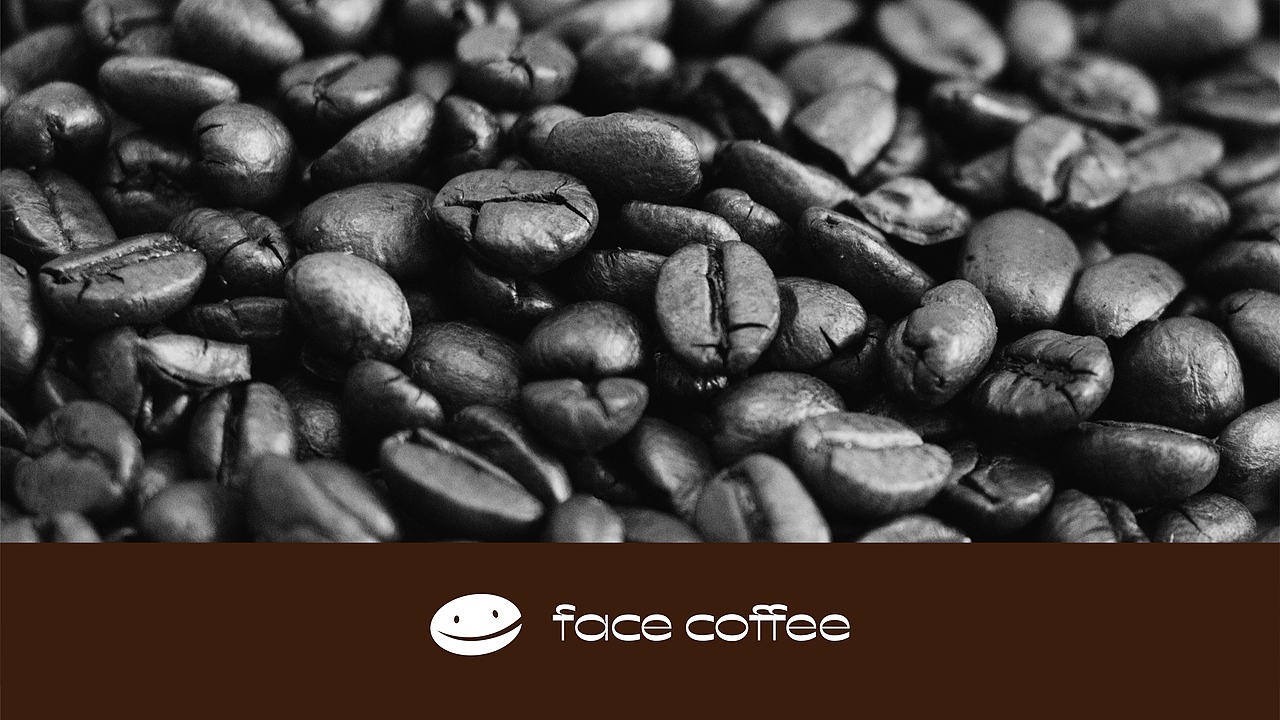咖啡LOGO-餐饮LOGO-咖啡店LOGO设计丨面孔咖啡