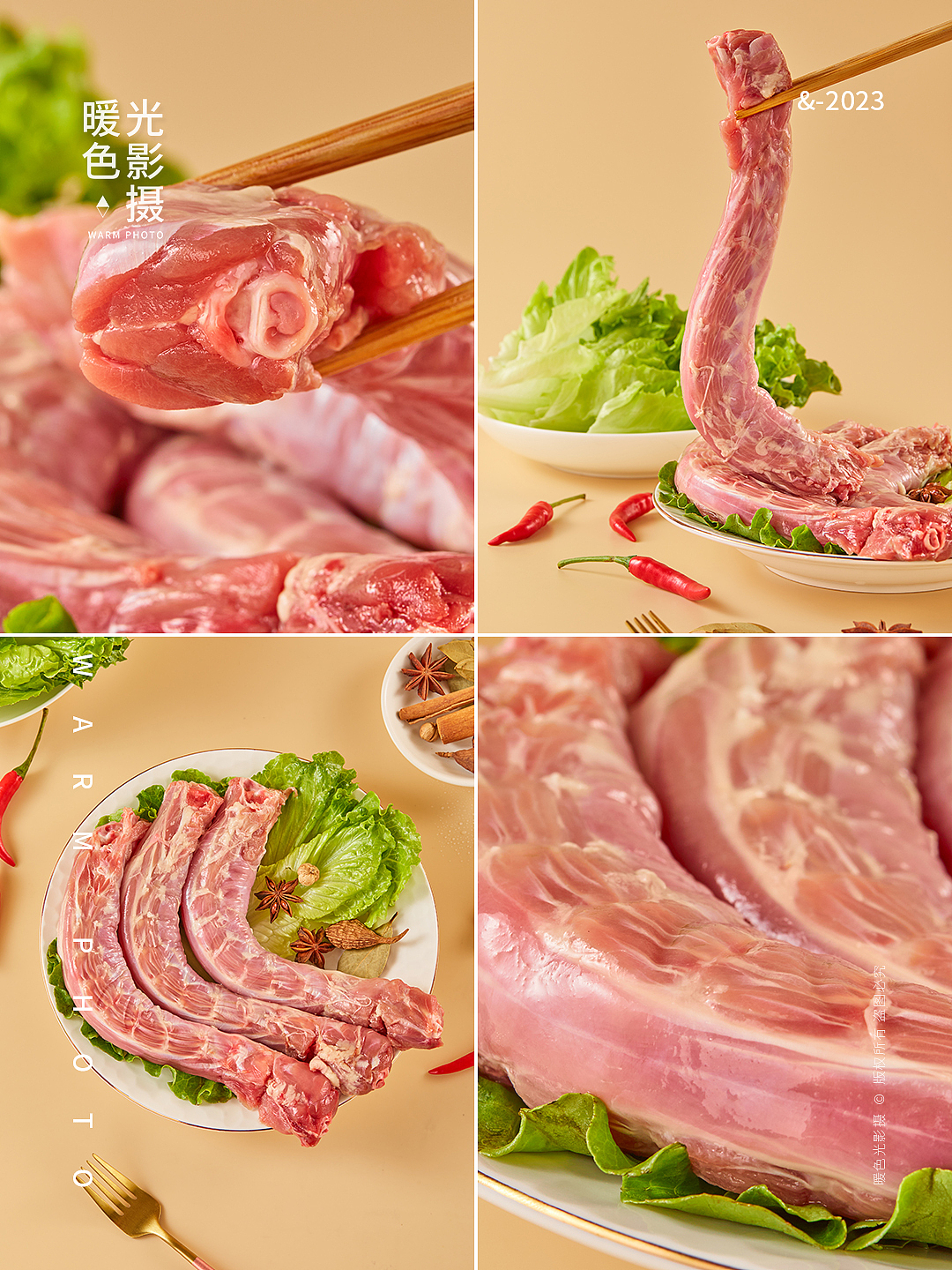 食品拍摄 生鲜鸭货 鸭掌 鸭脖 鸭头 鸭肠 鸭翅 鸭舌