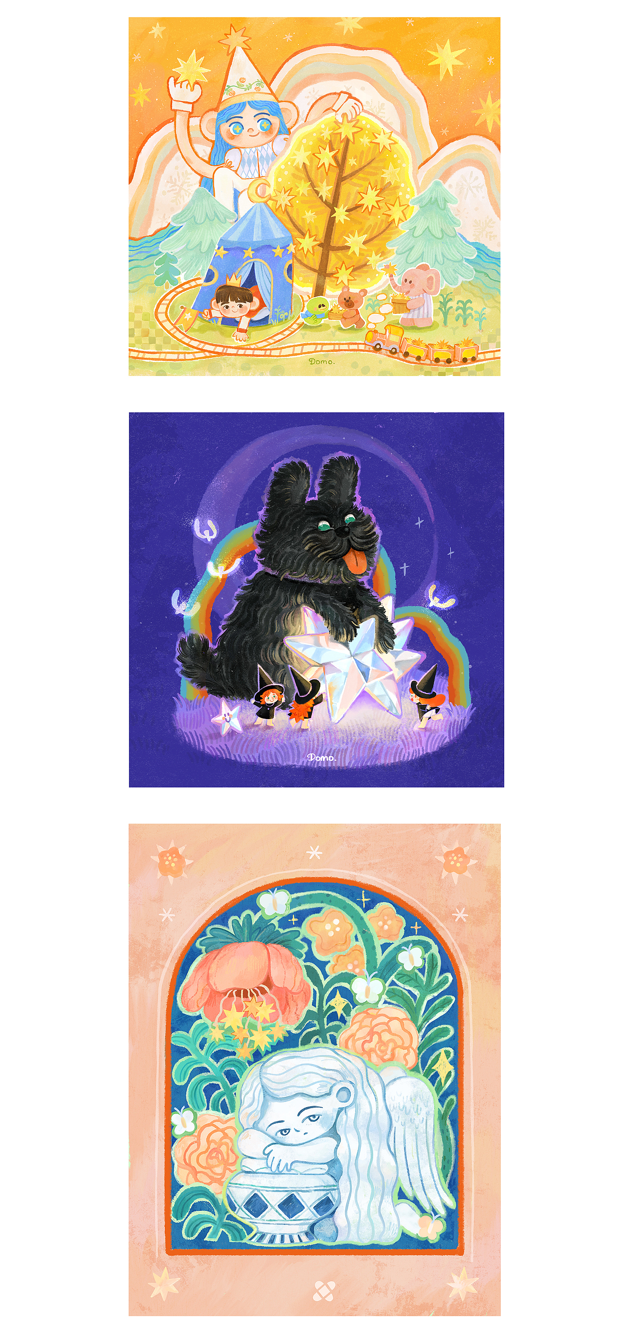 插画分享,自由时光里的治愈碎片