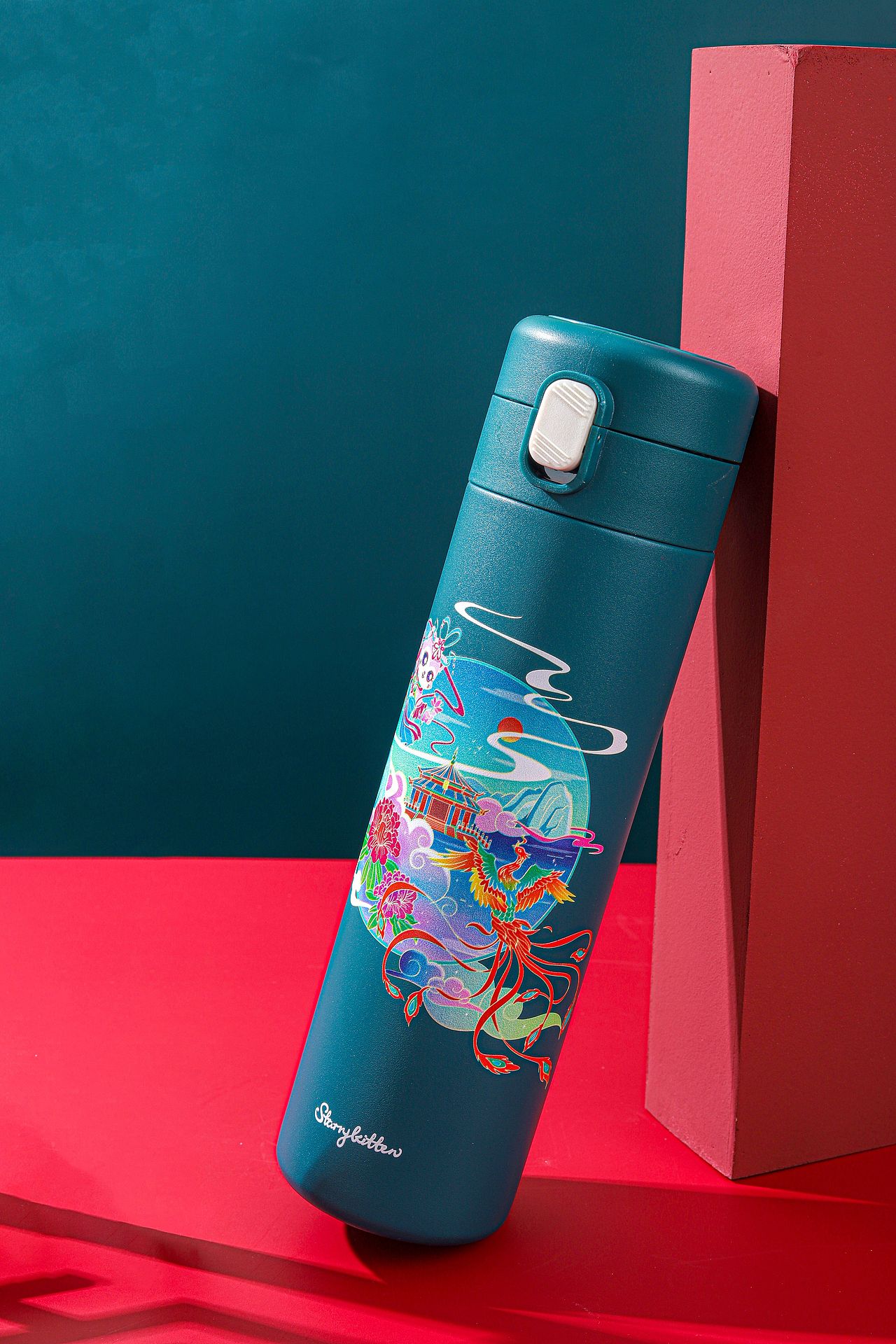 电商摄影  国风保温杯