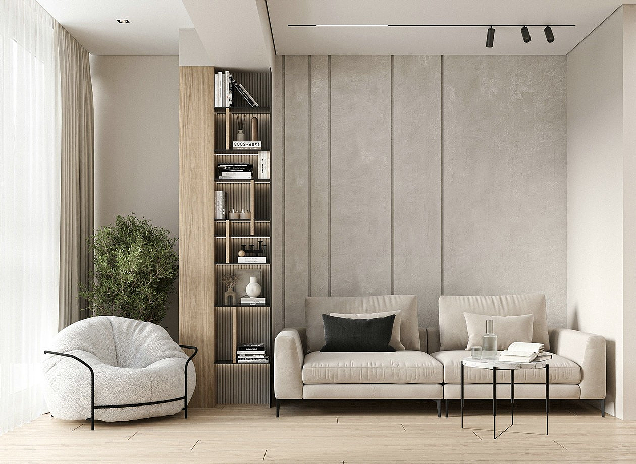 原木风小空间公寓设计 一种温暖的精致感