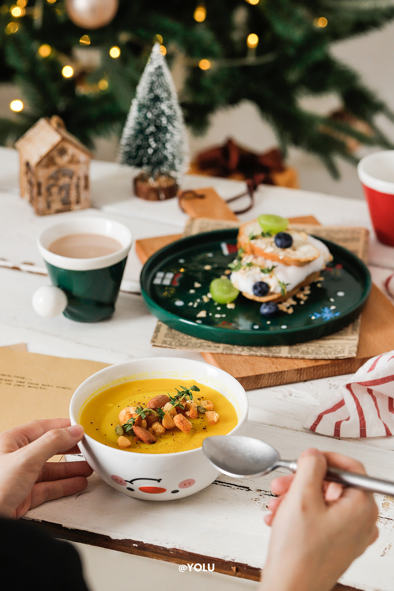 圣诞节主题拍摄 X 农夫山泉打奶茶/餐具/圣诞包装