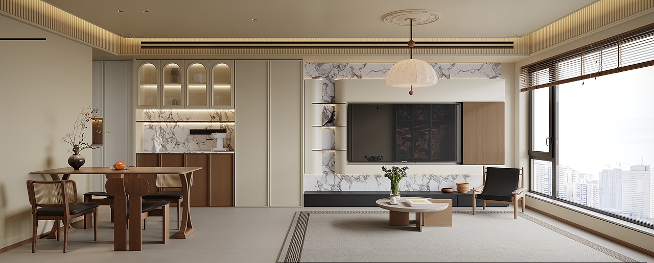 近期渲染 中古温馨小家（图ZMzY4MzMxNDM2） - 家装设计 - 站酷设计师止果视觉原创素材 - 站酷ZCOOL