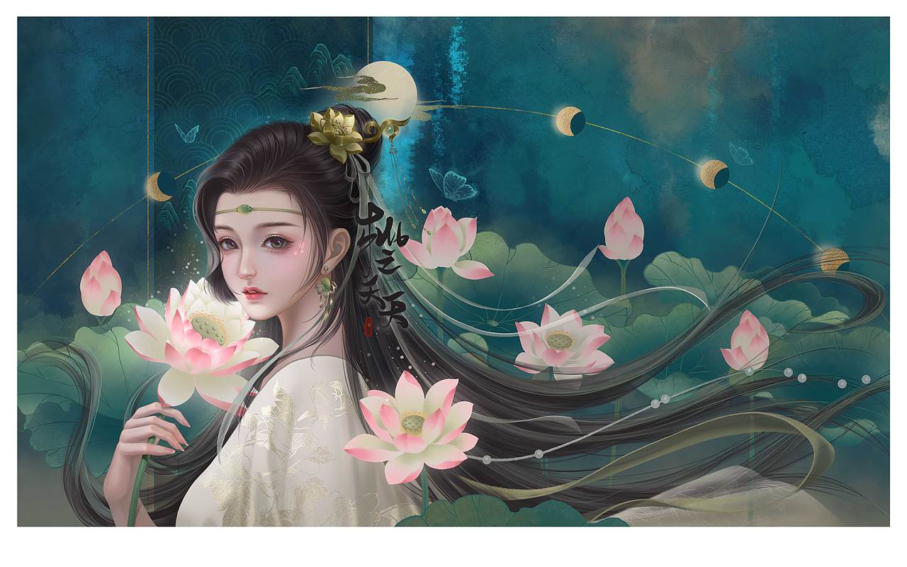 夏夜·荷香（图ZMzEwMDY4NTU2） - 创作习作 - 站酷设计师桃之夭夭myz原创素材 - 站酷ZCOOL