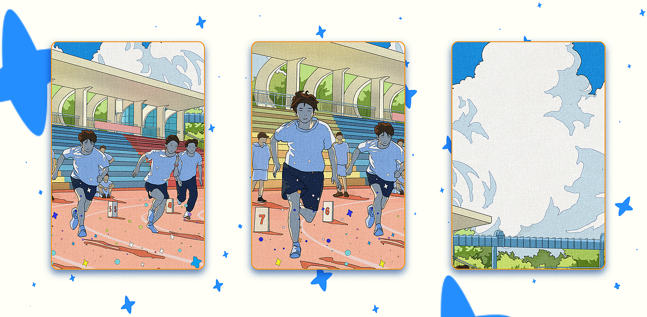 晴空下校园时光一