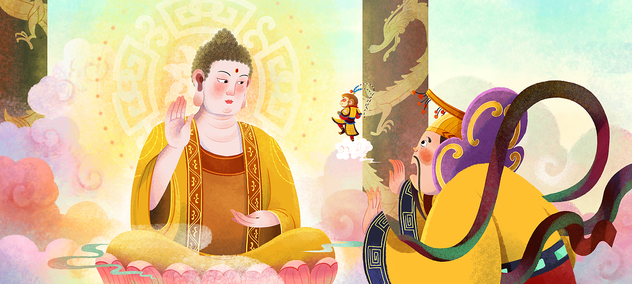 繪本《被壓五指山》（圖ZMzEwMzA1NTYw） - 兒童插畫 - 站酷設(shè)計師脆脆脆脆鯊原創(chuàng)素材 - 站酷ZCOOL