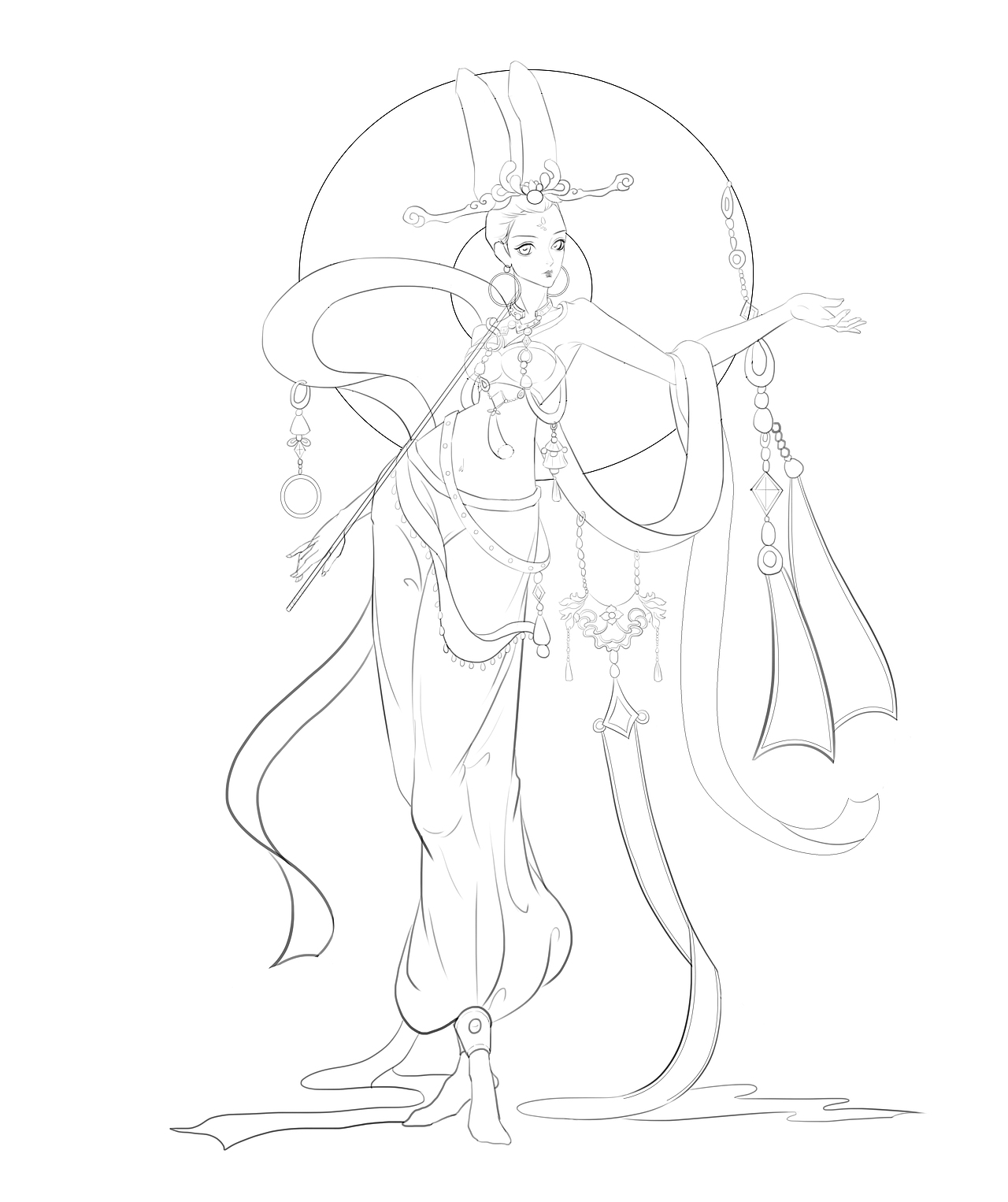 敦煌-飞天仙女-角色设计