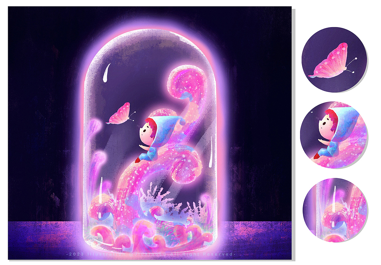 原创插画-《梦境》系列（图ZMzI5NjI4NTMy） - 艺术插画 - 站酷设计师迷雾三三原创素材 - 站酷ZCOOL