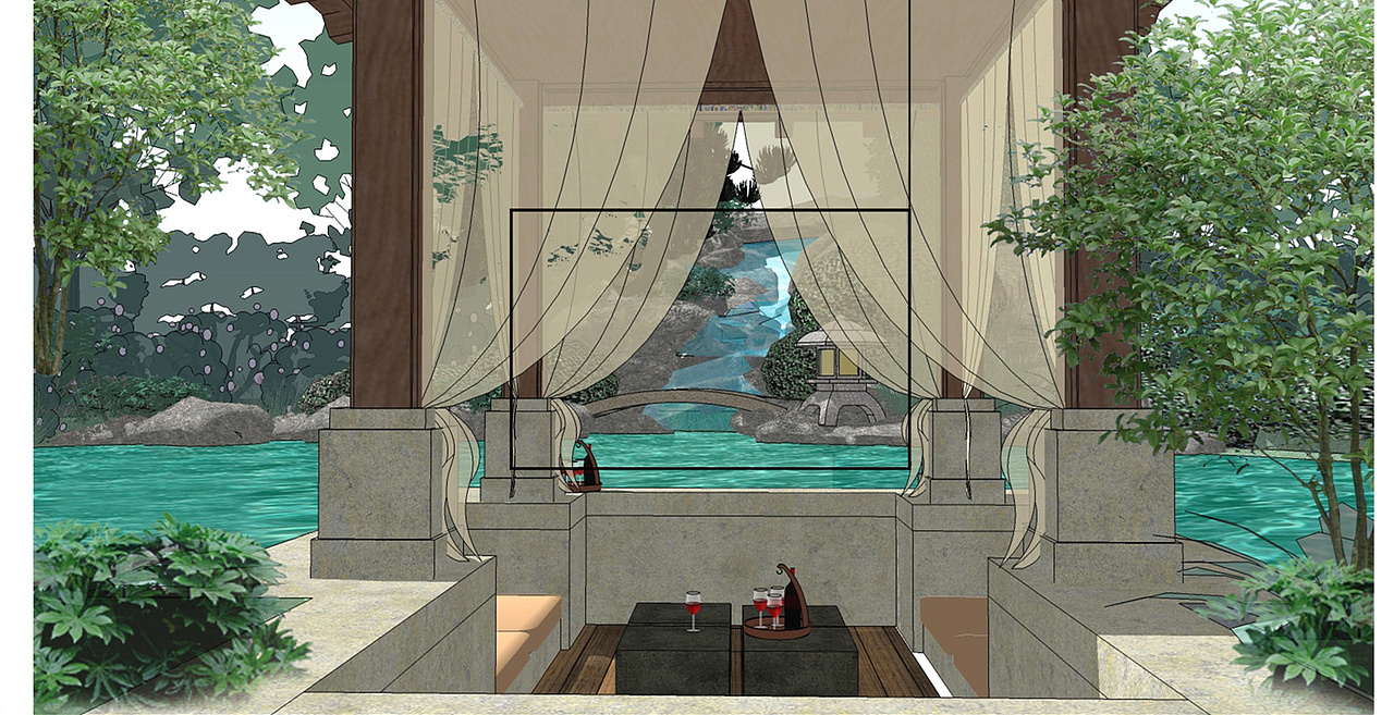 固安牛驼极品温泉酒店项目效果图|当代景观规划