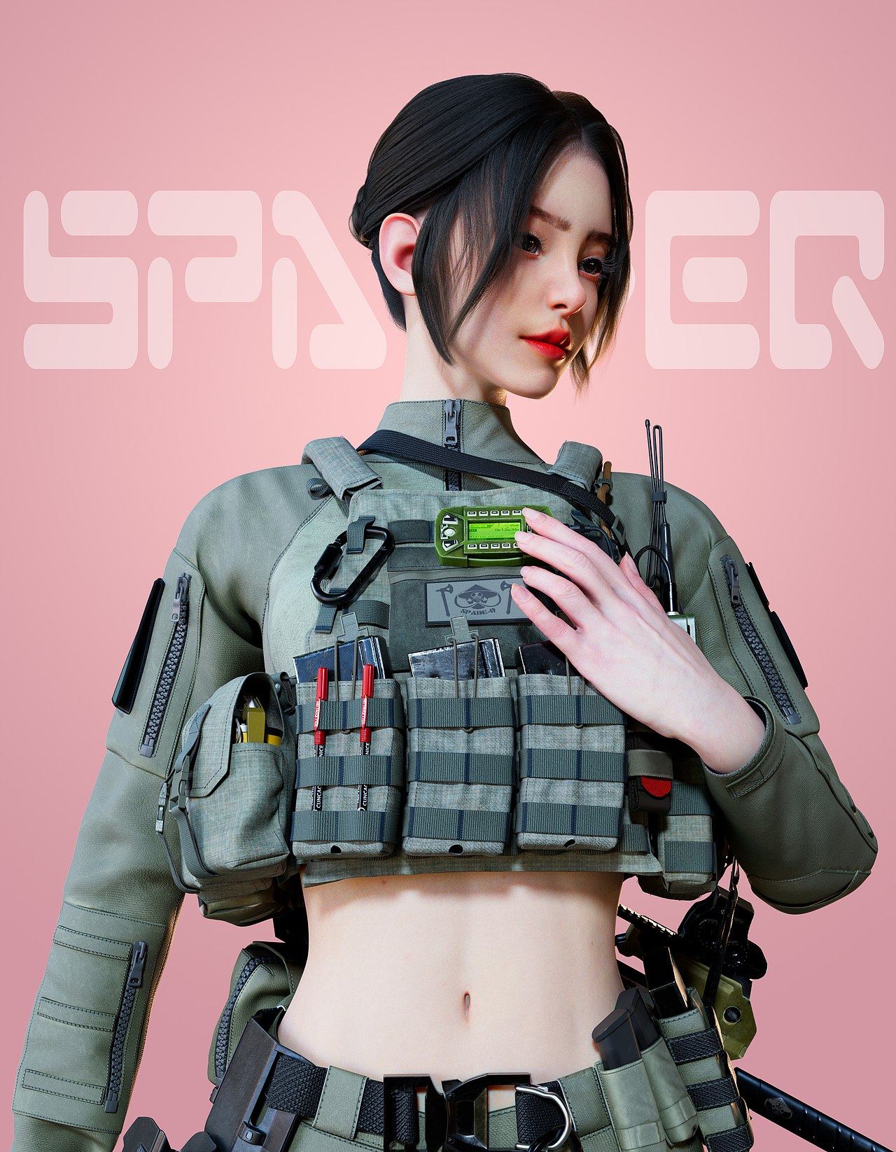 3D建模-女战士素芬儿