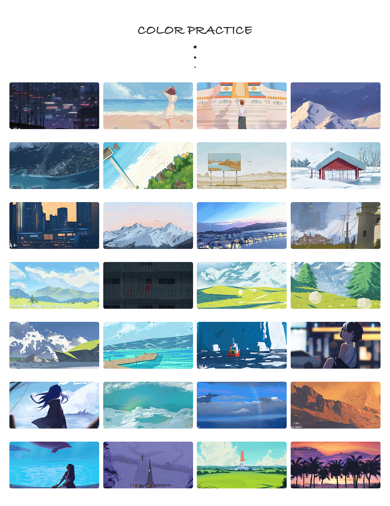 去年的色彩练习总结（图ZMzMyNTU5MTE2） - 创作习作 - 站酷设计师掉发的小斌子原创素材 - 站酷ZCOOL