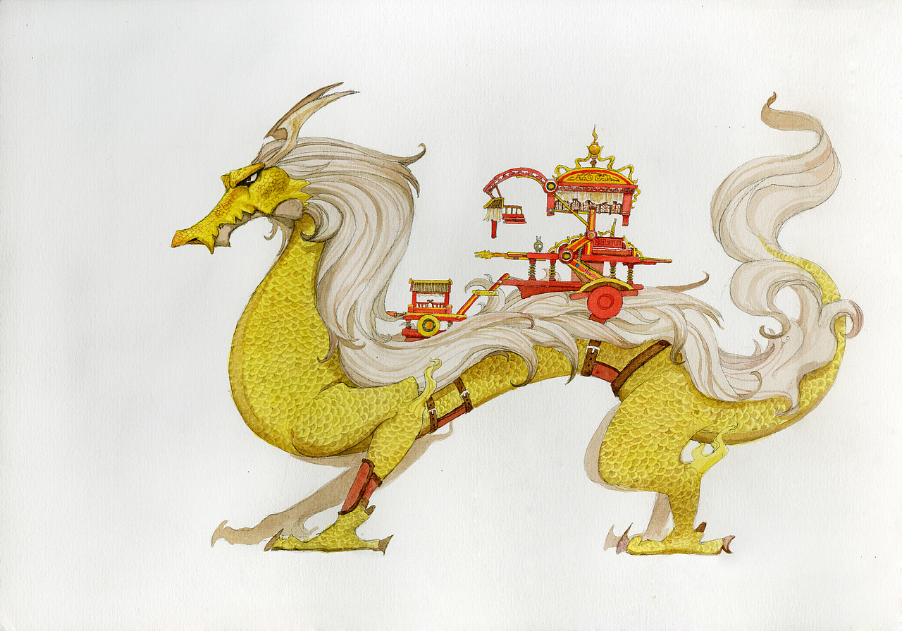 插画设计 艺术概念设定 奇幻机械系列