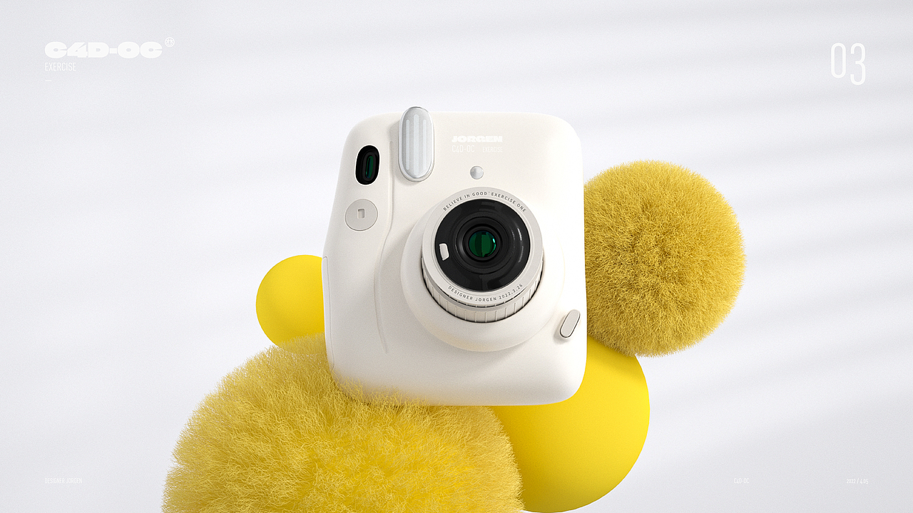 POLAROID》拍立得产品建模渲染作品-学生作业（图ZMjk2NjM4NzQw） - 产品 - 站酷设计师某童鞋原创素材 - 站酷ZCOOL