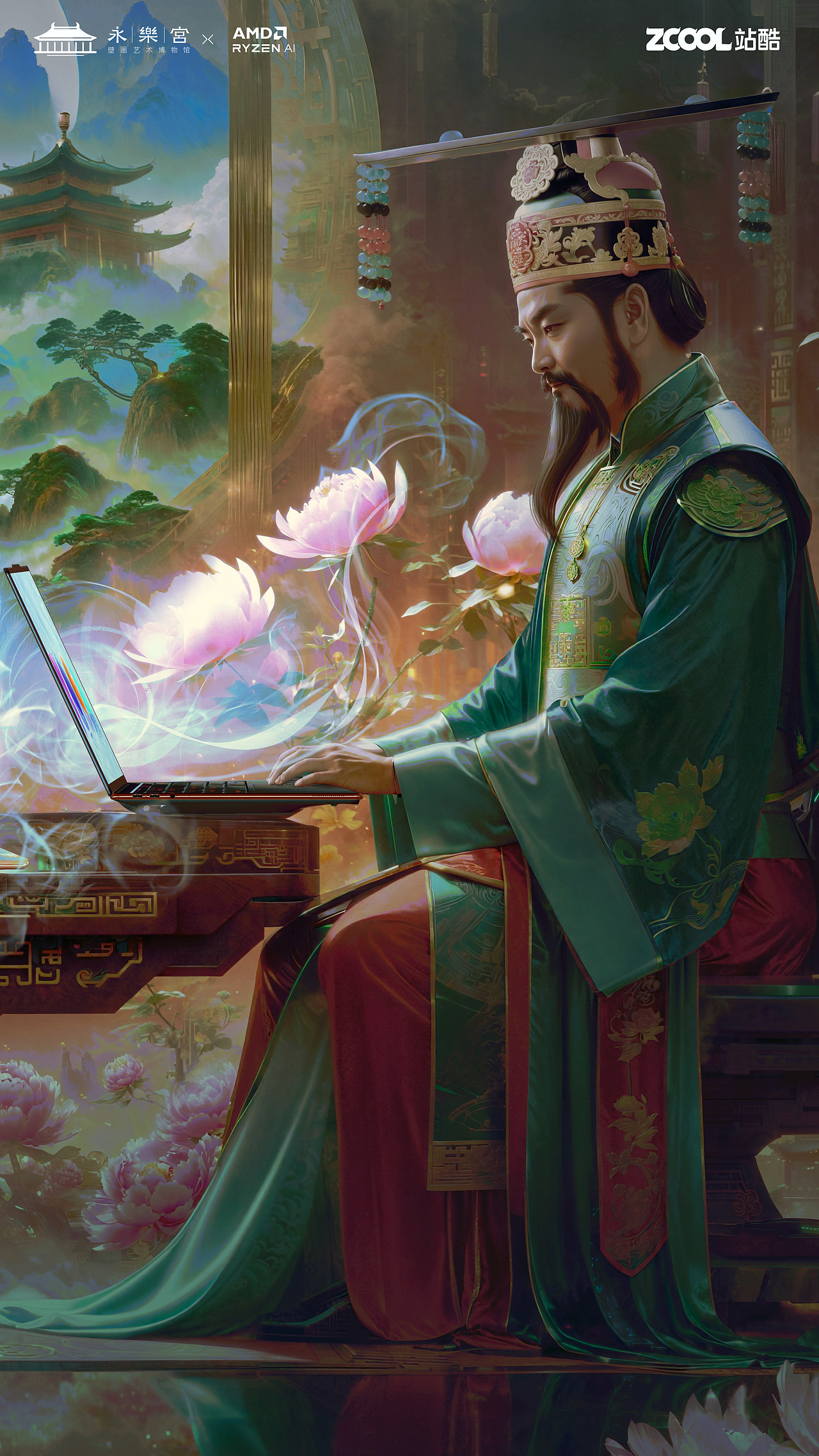 朝元群仙 赛博集结（图ZMzU4NjcyMzA4） - AI作品 - 站酷设计师鲨鱼丹原创素材 - 站酷ZCOOL