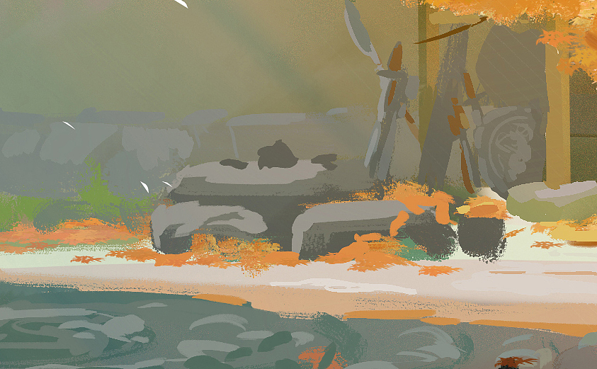 场景气氛图概念图《落枫宗》（图ZMzQ4Mzg1MjQ0） - 游戏原画 - 站酷设计师花下客ke原创素材 - 站酷ZCOOL