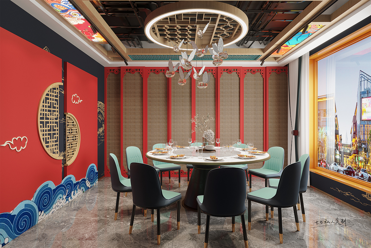 酷炫国潮风烧烤店!