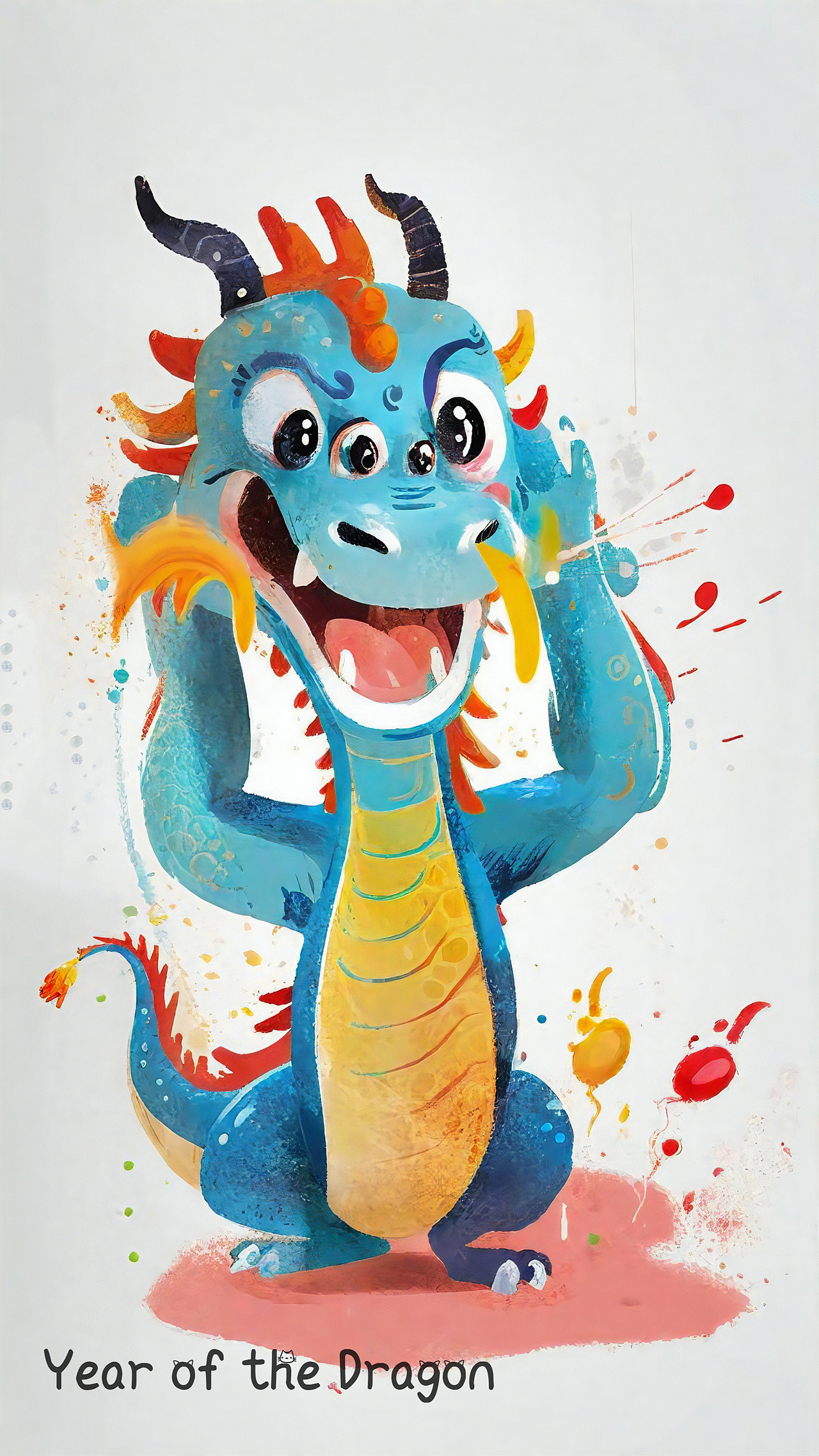 🐉 🎨 呆萌水彩龙，萌化了（图ZMzU5ODU1MzQ4） - 儿童插画 - 站酷设计师Abby迷你兜兜原创素材 - 站酷ZCOOL