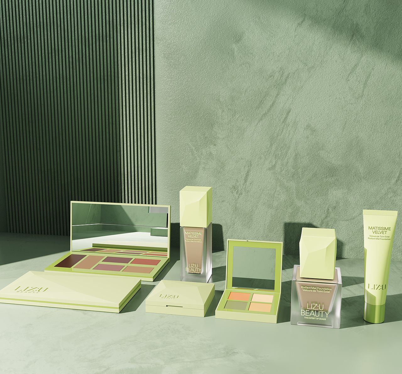 LIZU | 美妆系列设计 | 渲染（图ZMzExNjExMjI0） - 包装 - 站酷设计师画船听y眠原创素材 - 站酷ZCOOL