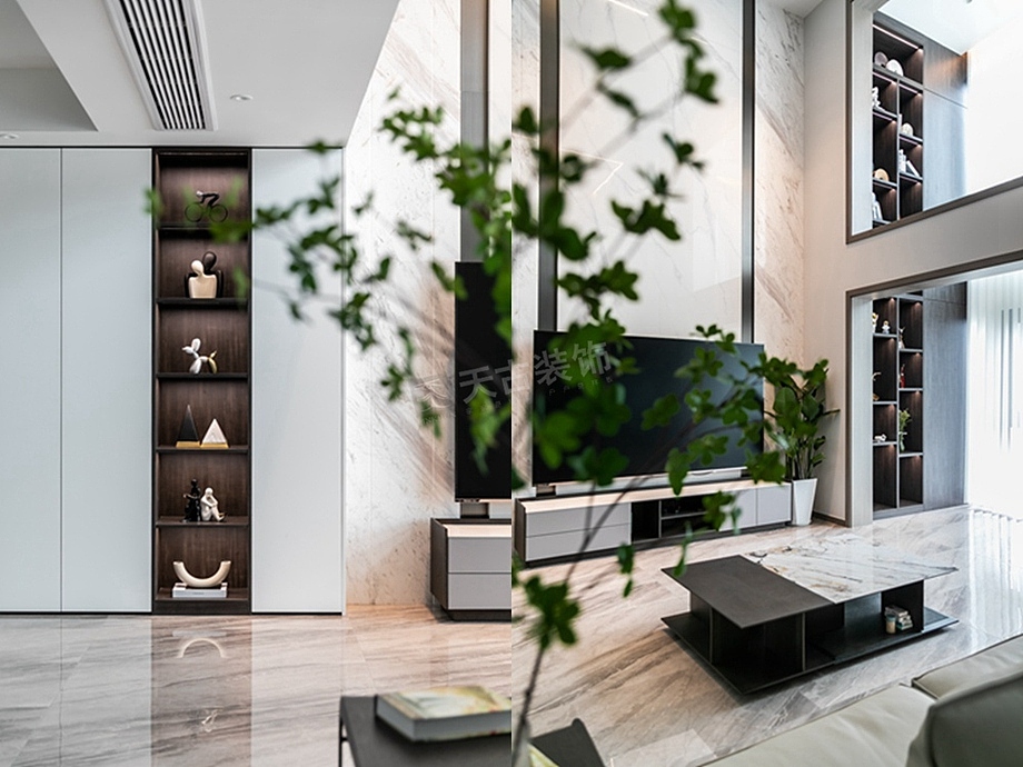 重庆华润凤凰城装修案例,180平现代简约风完工实景