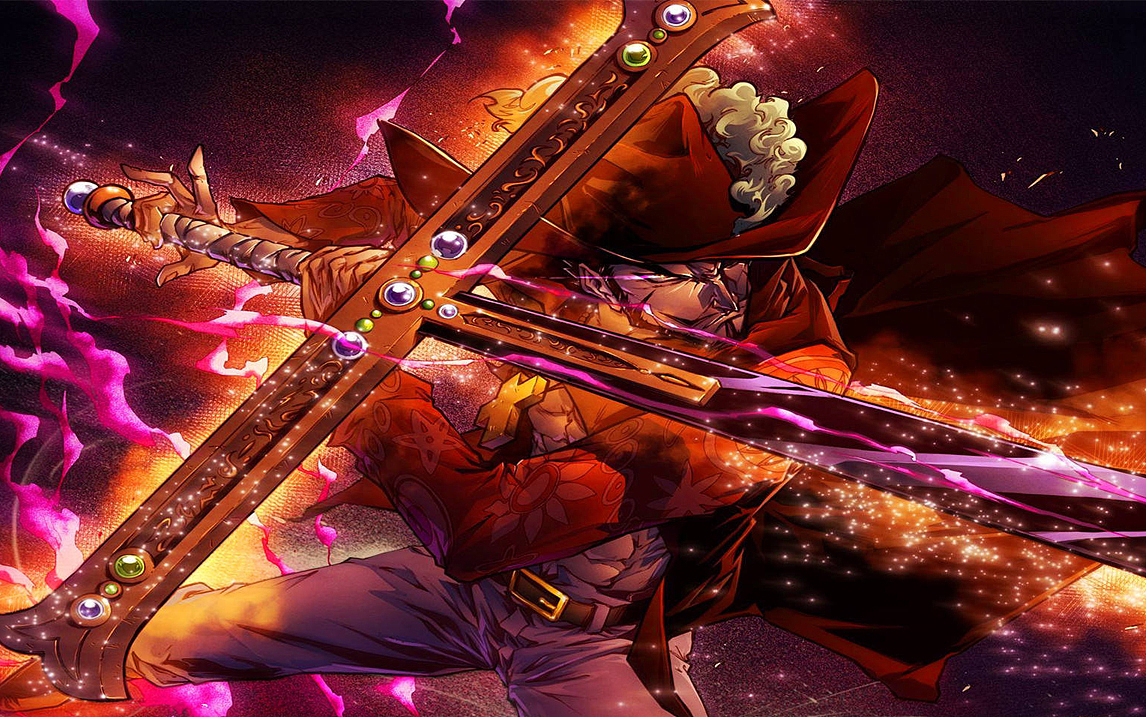 【3D建模】海贼王鹰眼的黑刀模型制作全流程教程。