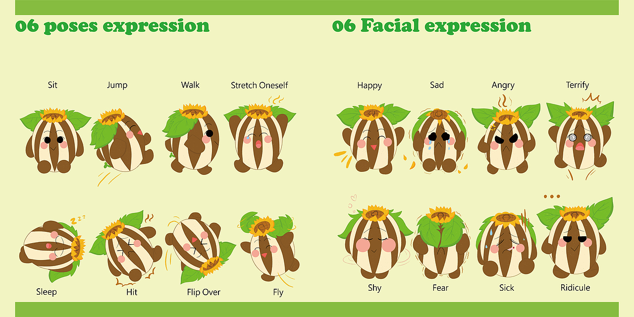 IP角色设计 - 葵葵 (绿洲朋友)（图ZMzI4MTIyOTU2） - IP形象 - 站酷设计师Siu珊原创素材 - 站酷ZCOOL