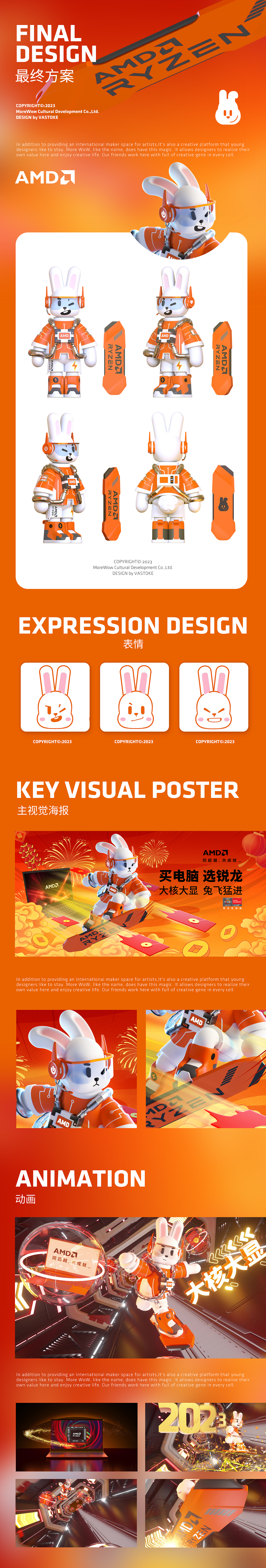 玩型填空 | AMD 2023兔年IP形象设计（图ZMzI5OTUxNjI0） - 产品 - 站酷设计师玩型填空原创素材 - 站酷ZCOOL