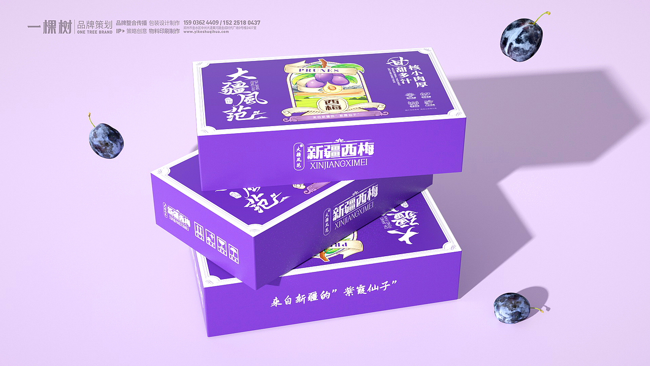 大疆风范x一棵树品牌/西梅包装创意/新疆水果（图ZMzI1ODU0NzIw） - 包装 - 站酷设计师一棵树品牌原创素材 - 站酷ZCOOL