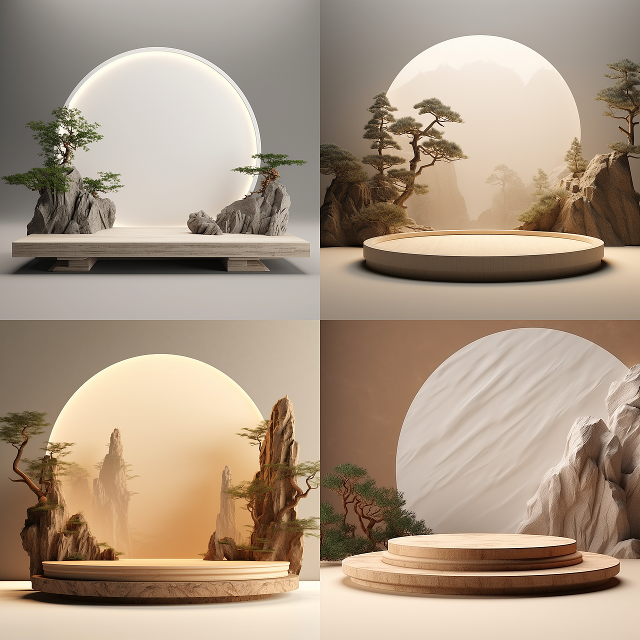 电商场景图/商业背景图 | AI绘画创作-合集