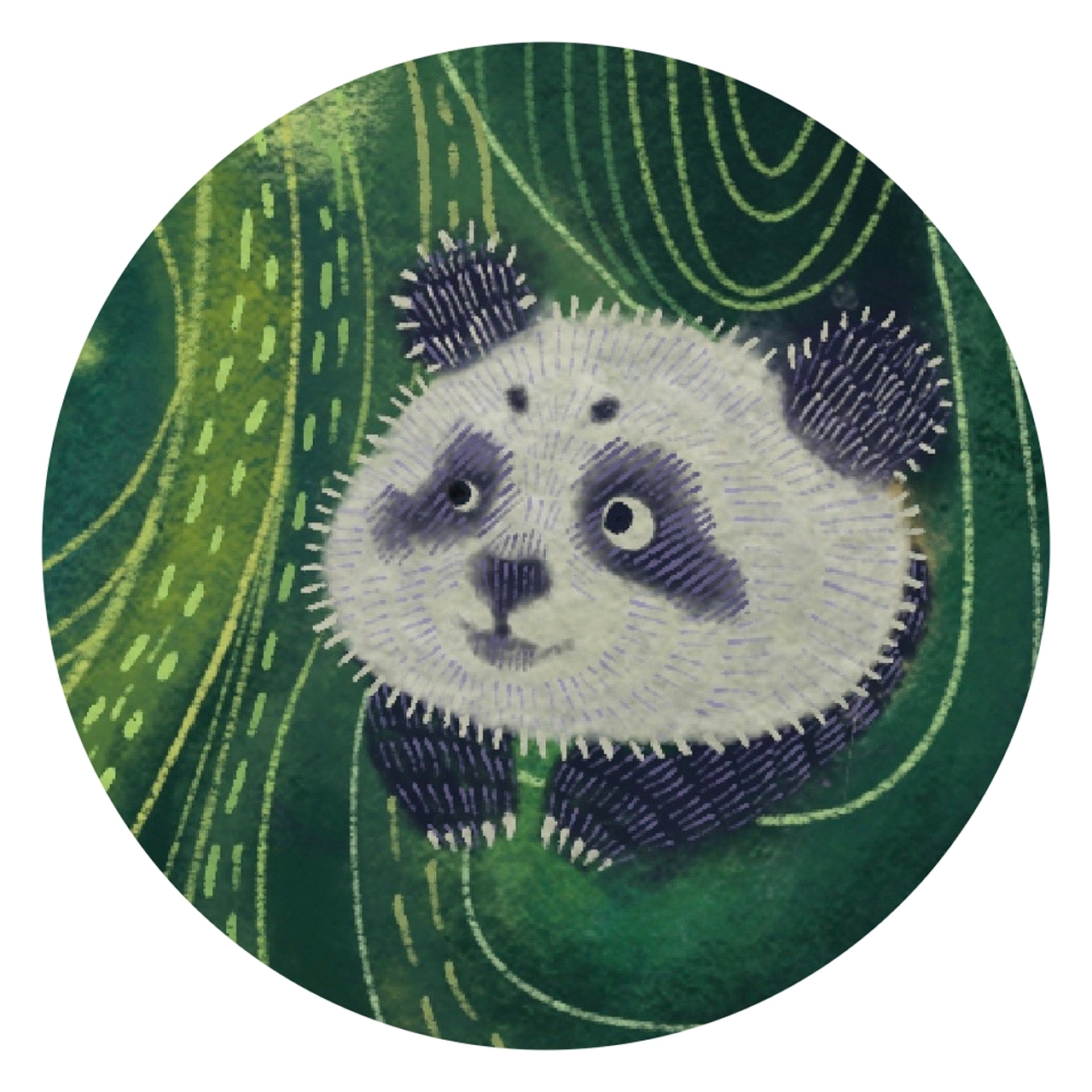 《在林中》——大熊猫和小伙伴们(图ZMzUyNDA1NjI0) - 商业插画 - 站酷设计师努力画画的丁小雨原创素材 - 站酷ZCOOL