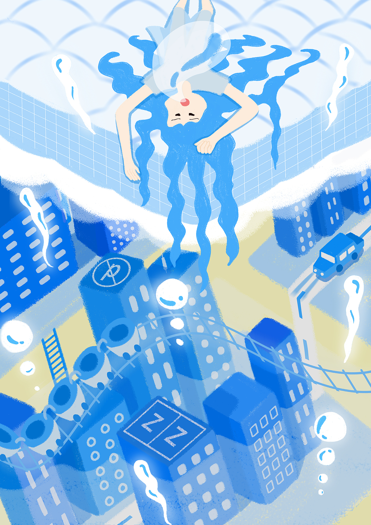 插画— 一朵云的呢喃（图ZMzA2NTczMTEy） - 艺术插画 - 站酷设计师今天也想学画画呀原创素材 - 站酷ZCOOL