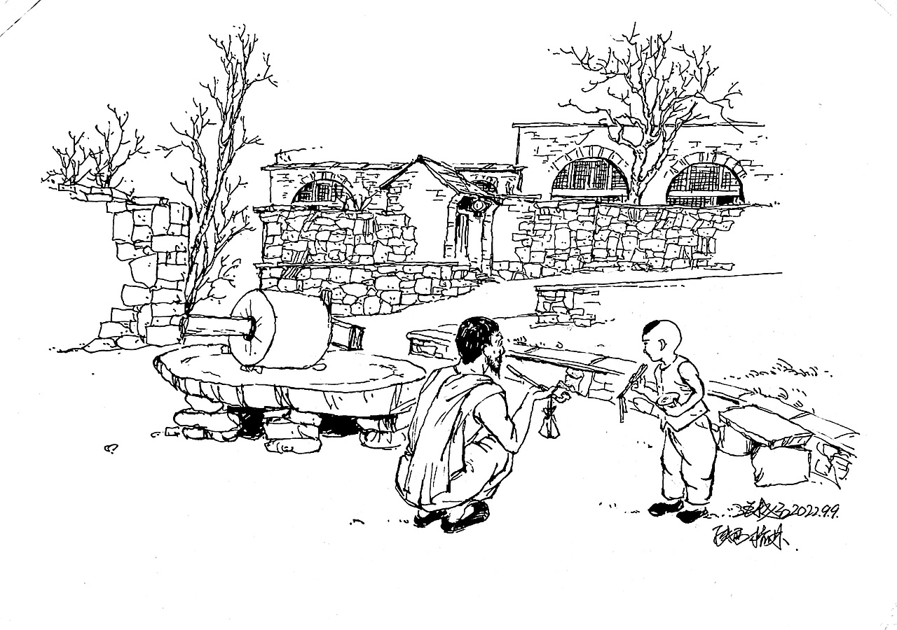 陕北往事——钢笔手绘童年故事