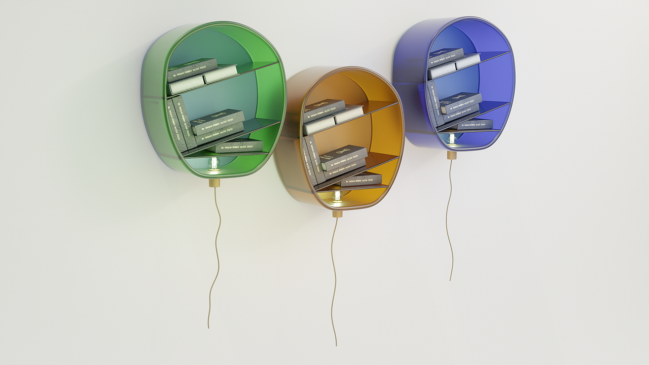 气球书架（图ZMzI1MjQ0NjQ0） - 生活用品 - 站酷设计师我爱搅拌机原创素材 - 站酷ZCOOL