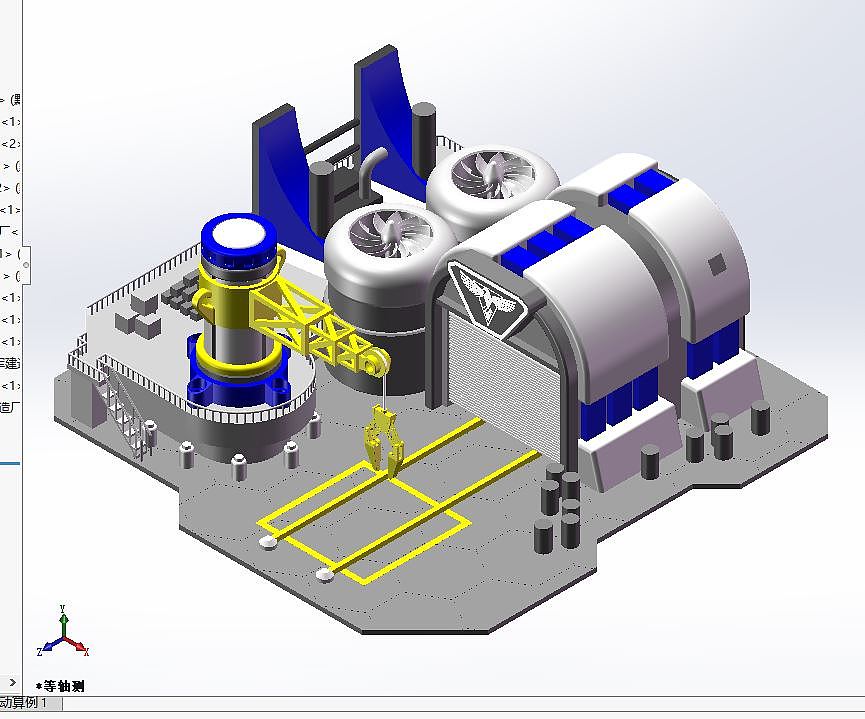 红警2盟军建造厂复刻-高还原度机械模型-SolidWorks