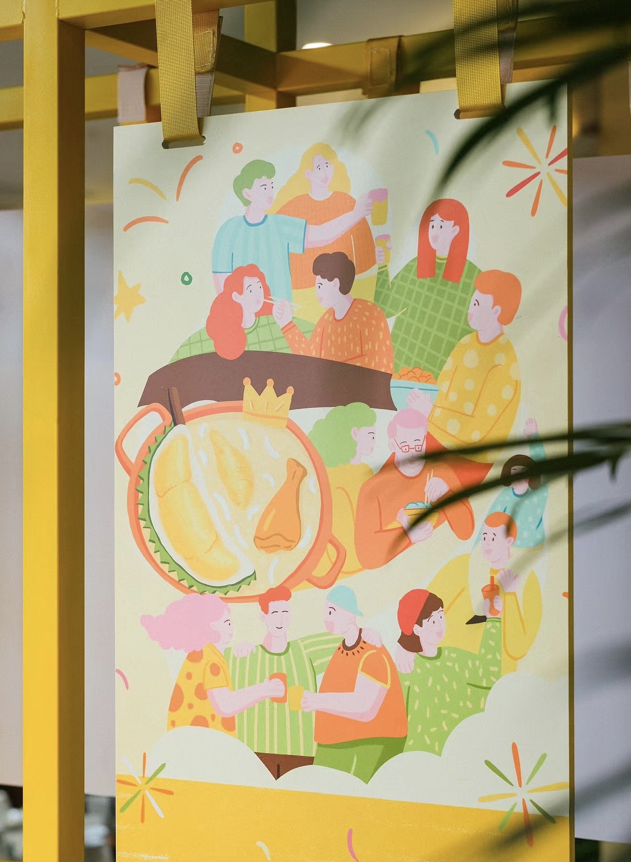 榴小鸡·榴莲椰子鸡新空间插画主kv（图ZMzY4ODI1OTU2） - 商业插画 - 站酷设计师fedefede原创素材 - 站酷ZCOOL