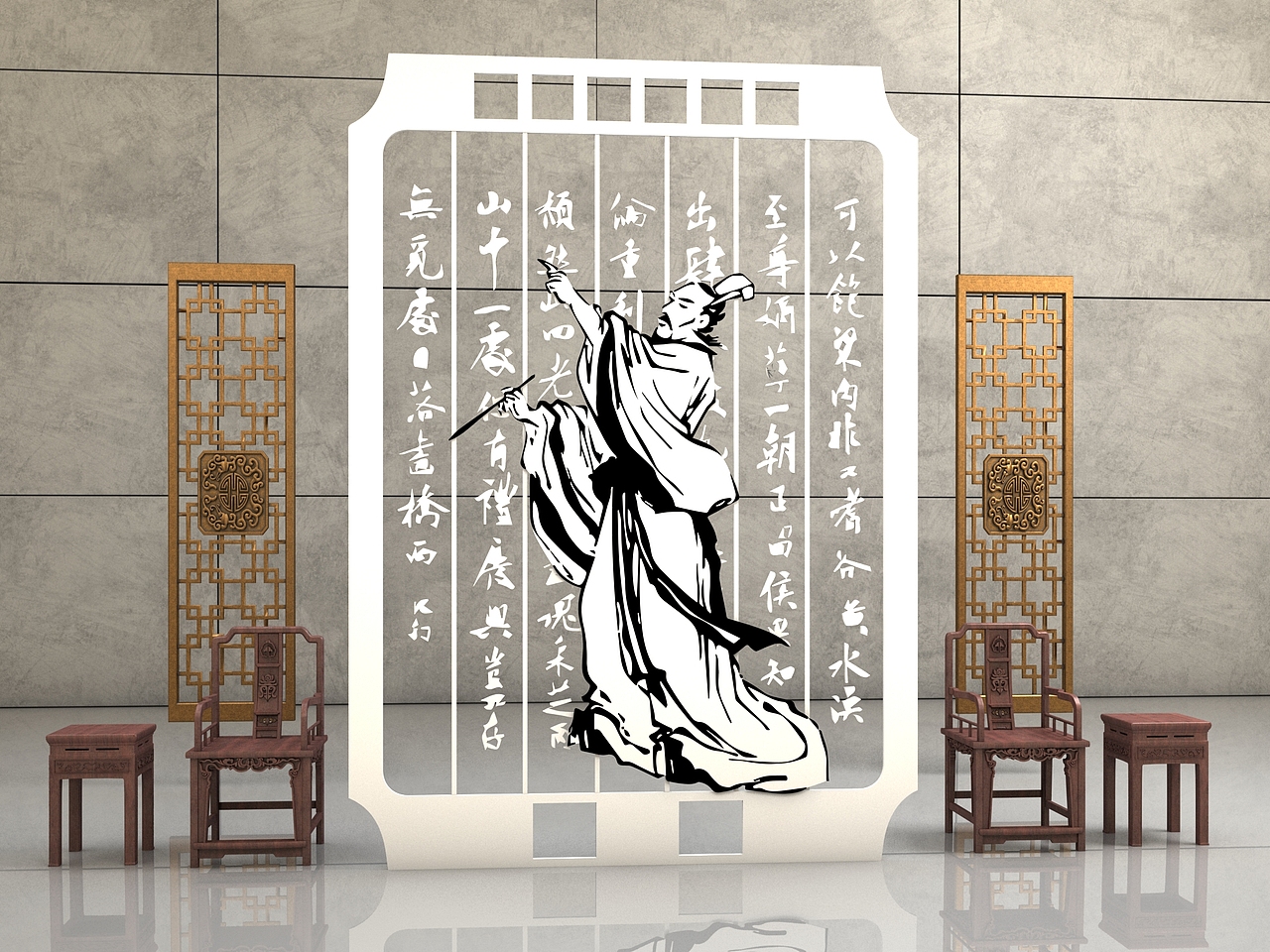 古代人物剪影浮雕图案（图ZMzI2MDc1OTMy） - 场景 - 站酷设计师易春寒原创素材 - 站酷ZCOOL