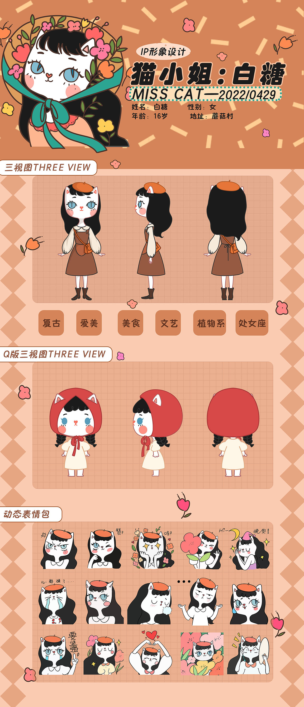 猫小姐（图ZMzA1MjcyMzgw） - 概念设定 - 站酷设计师鱼花酱原创素材 - 站酷ZCOOL