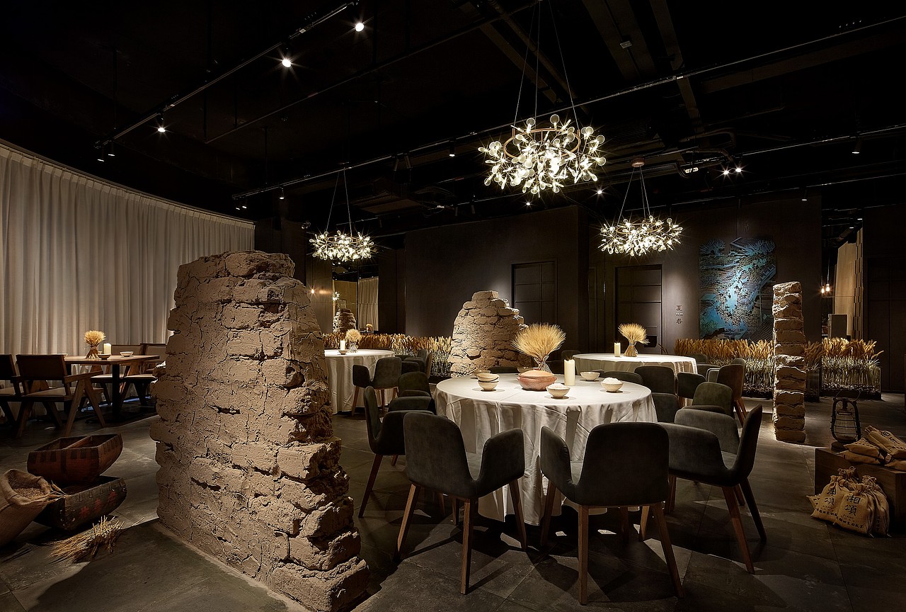 有山设计×湘颂 | 在稻田中享一席湘菜盛宴（图ZMzA5MjA4MzYw） - 商业空间设计 - 站酷设计师有山设计原创素材 - 站酷ZCOOL