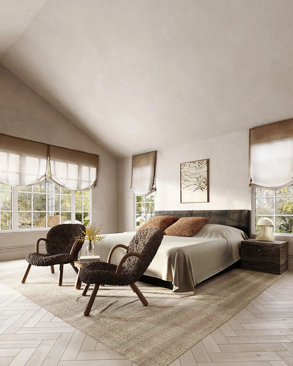 家装案例赏析——278㎡侘寂风，舒适自然的乡村风格（图ZMzY3ODA4ODky） - 家装设计 - 站酷设计师成都有木设计原创素材 - 站酷ZCOOL