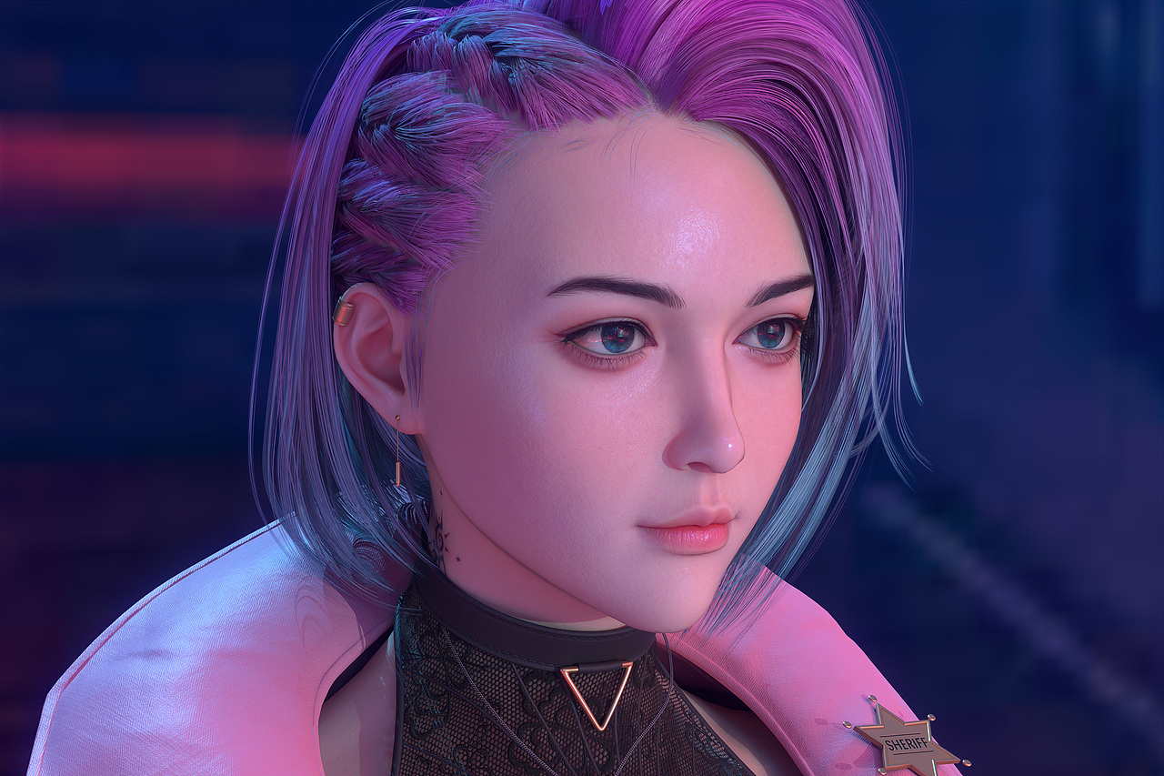 CG角色·赛博朋克小姐姐