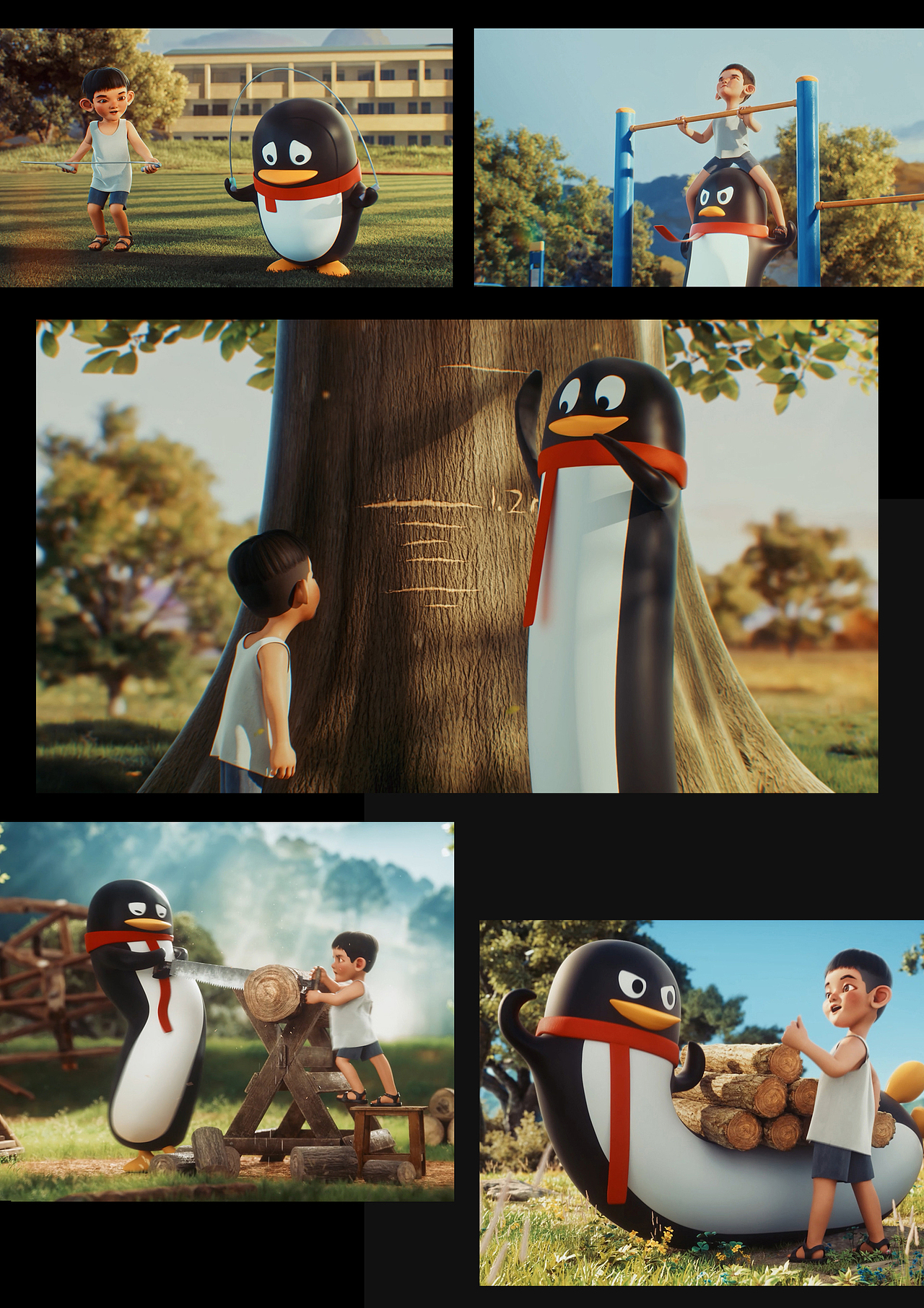 大山里的摩天轮 | 和腾讯长鹅一起在中秋圆梦（图ZMzY0NzE2NTI4） - 动画/影视 - 站酷设计师BU蓝昊原创素材 - 站酷ZCOOL