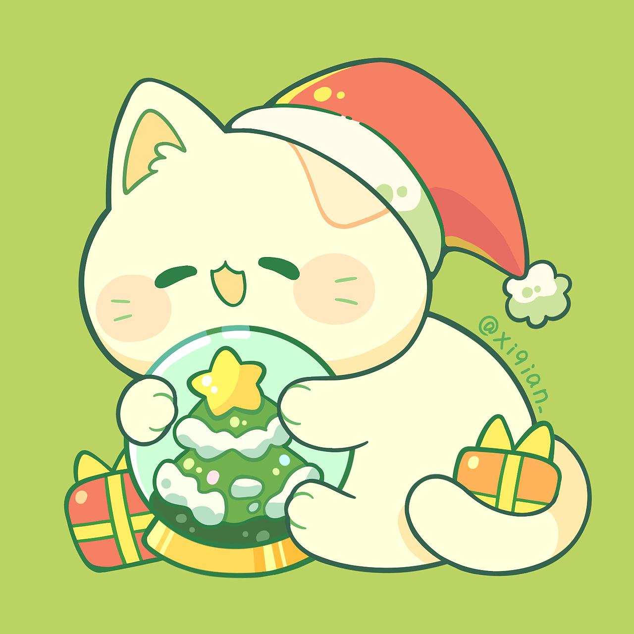 快来抱走圣诞猫猫~（图ZMzI2MDMzOTcy） - 商业插画 - 站酷设计师西浅原创素材 - 站酷ZCOOL