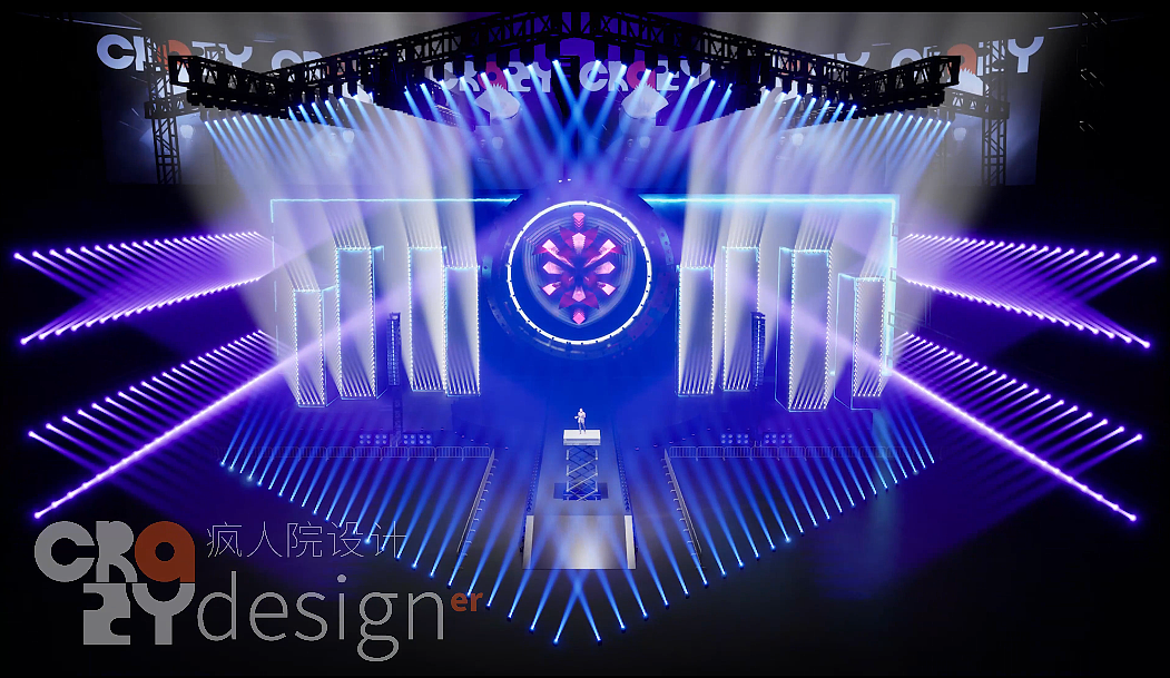 演唱会舞台灯光UE预演灯光秀