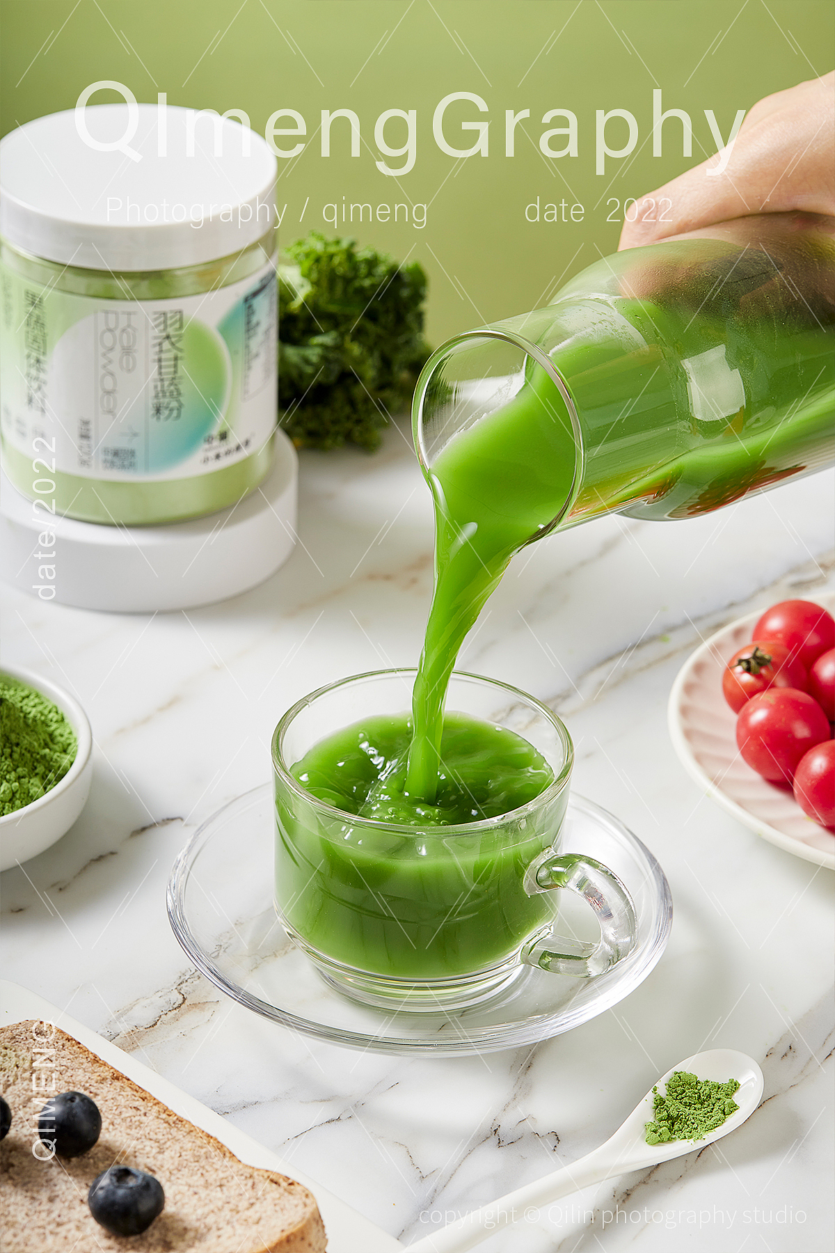 中澜『低脂固体饮料 羽衣甘蓝粉青汁瘦身 』X 启梦摄影