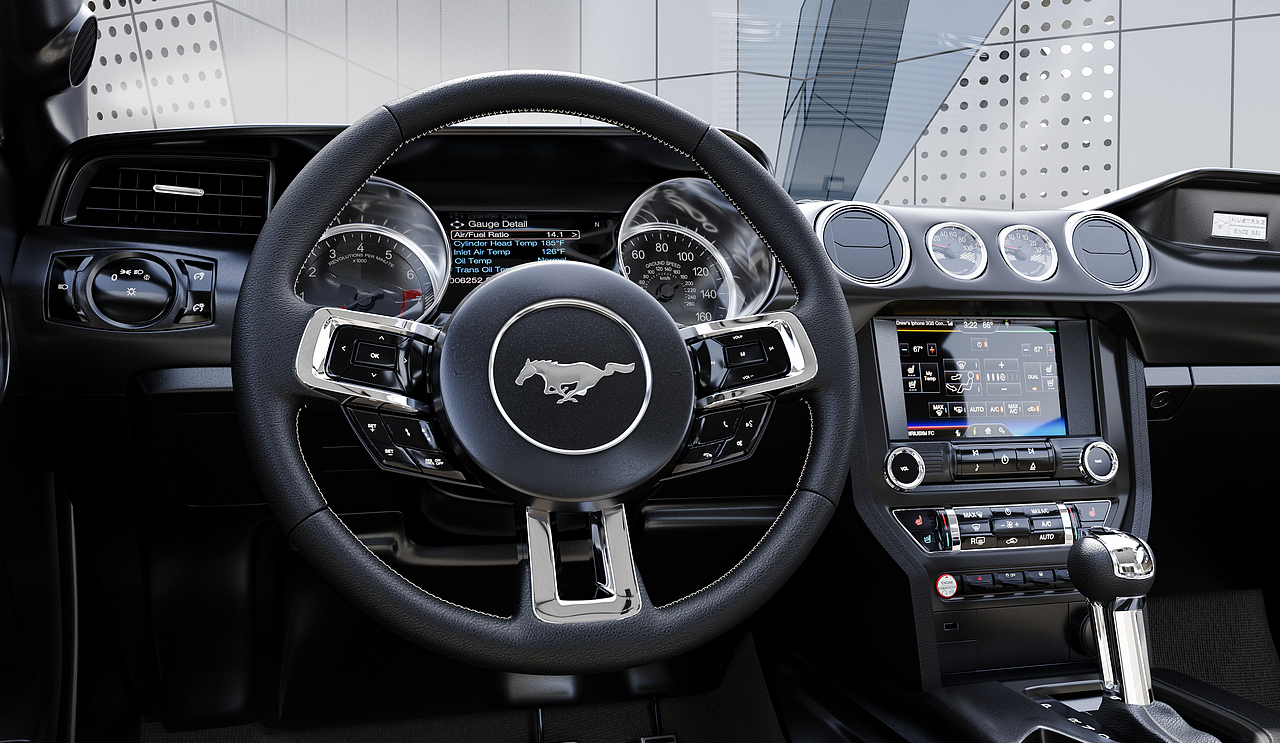 反差萌的汽车渲染，骚紫色野马。再试下内饰渲染。（图ZMzI3Nzg4NDI4） - 机械/交通 - 站酷设计师黎文杰原创素材 - 站酷ZCOOL