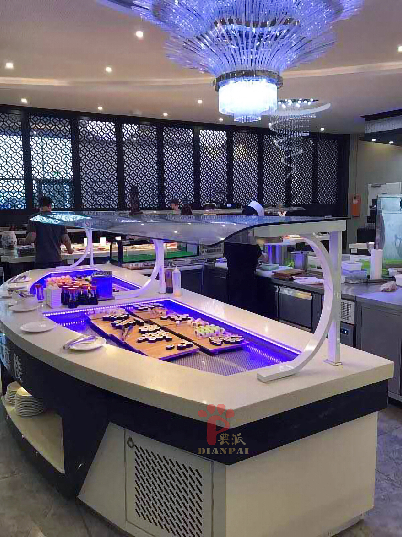 法国自助海鲜餐厅自助餐布菲台