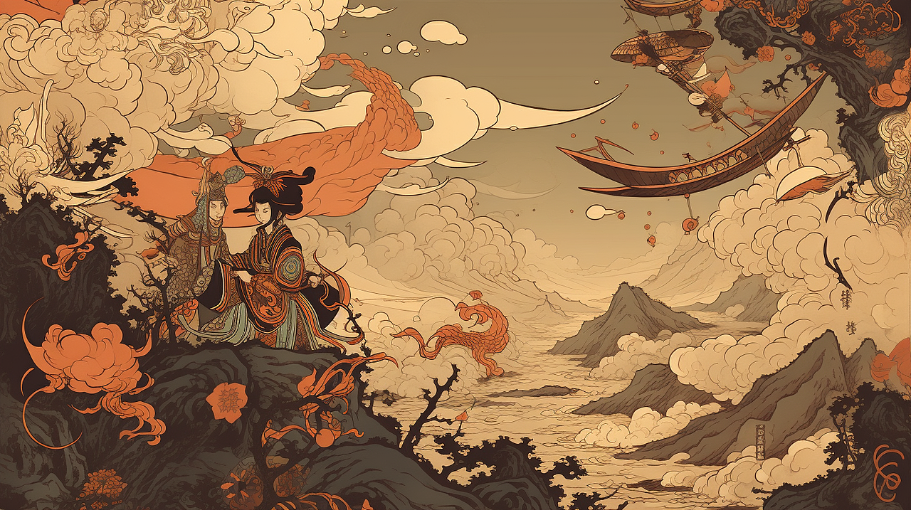 中国神话（图ZMzM2ODQ0MTQ0） - AI作品 - 站酷设计师青梅君418原创素材 - 站酷ZCOOL