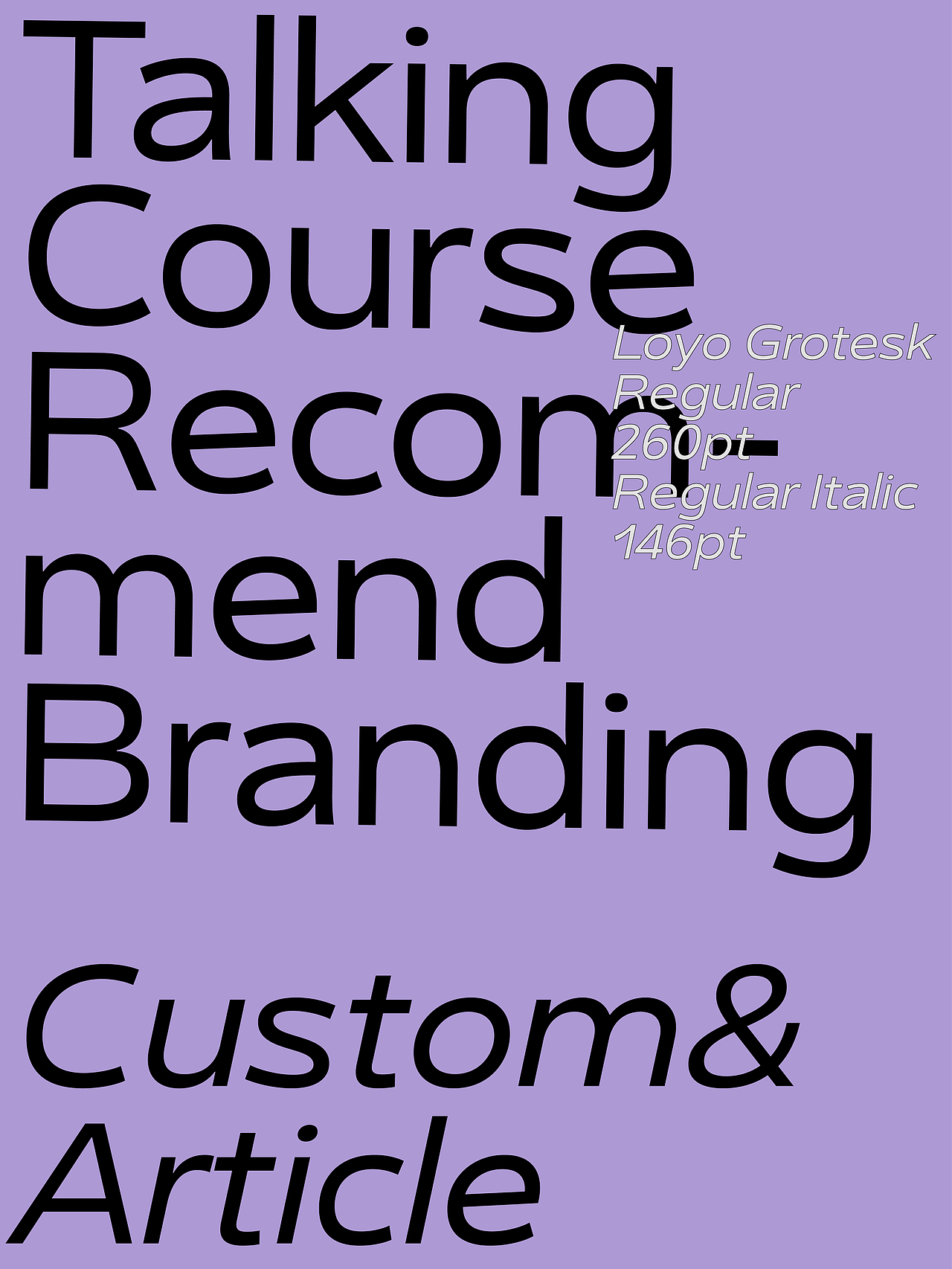 Loyo Grotesk Version 1.0 可变字体家族